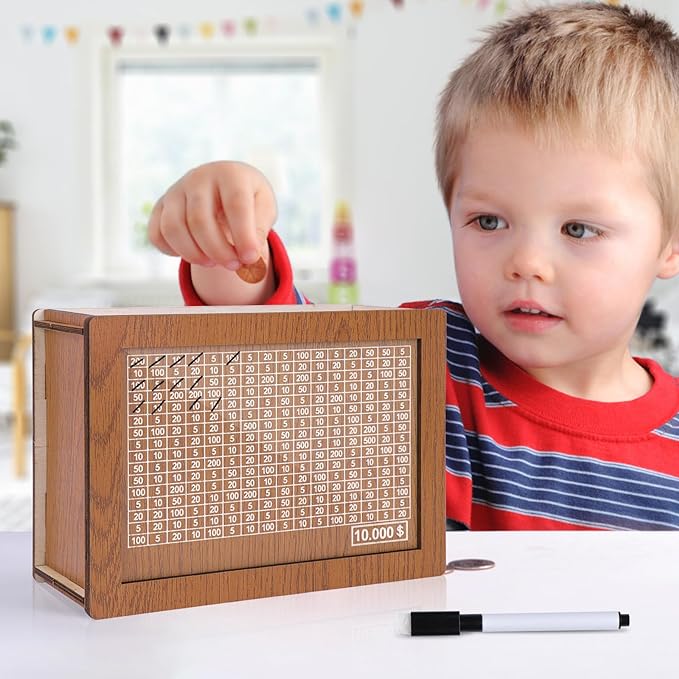 🔥Promotion Save- 49% OFF🔥-Cash Vault Wooden Savings Box🎁