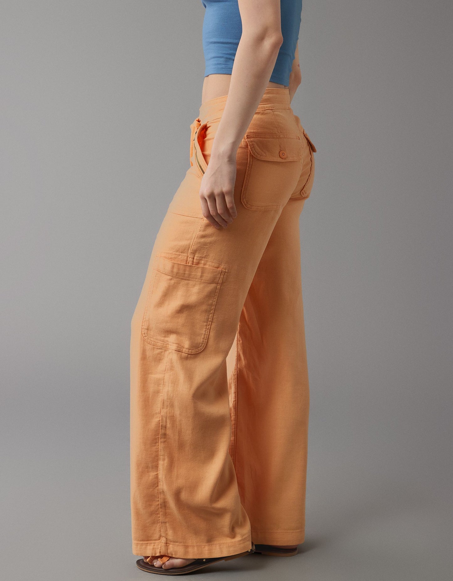 DHgate Linen-Blend Wide-Leg Cargo Pant(BUY 2 FREE SHIPPING)