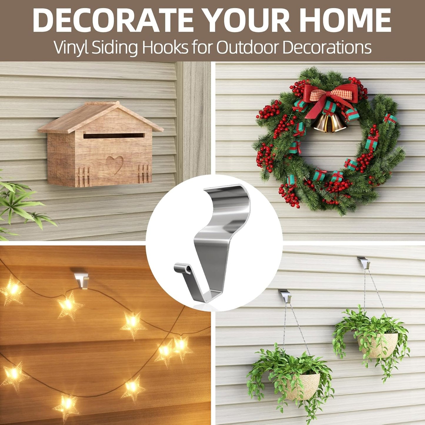 ✨Invisible Vinyl Siding Hooks - Effortless Hanging, Tidy Walls