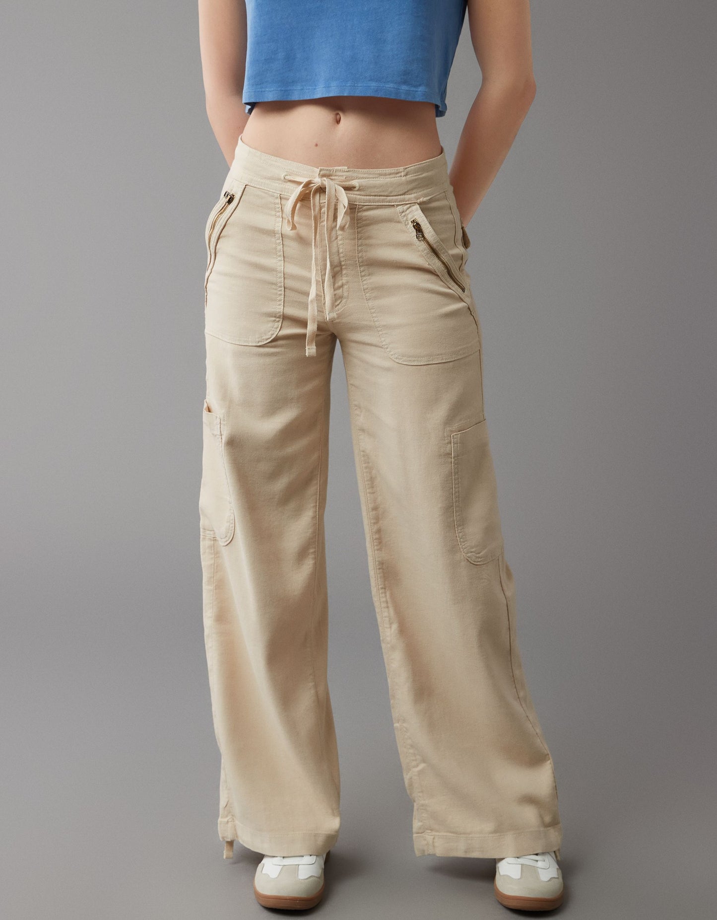 DHgate Linen-Blend Wide-Leg Cargo Pant(BUY 2 FREE SHIPPING)