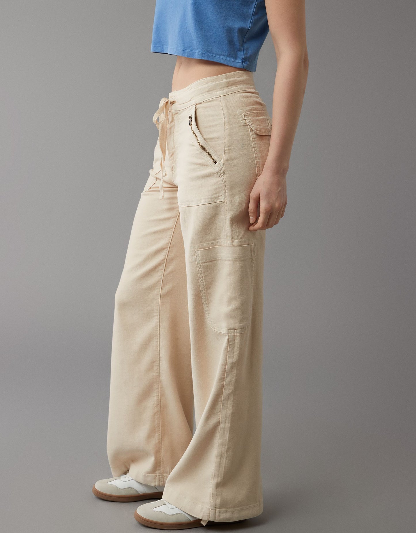 DHgate Linen-Blend Wide-Leg Cargo Pant(BUY 2 FREE SHIPPING)