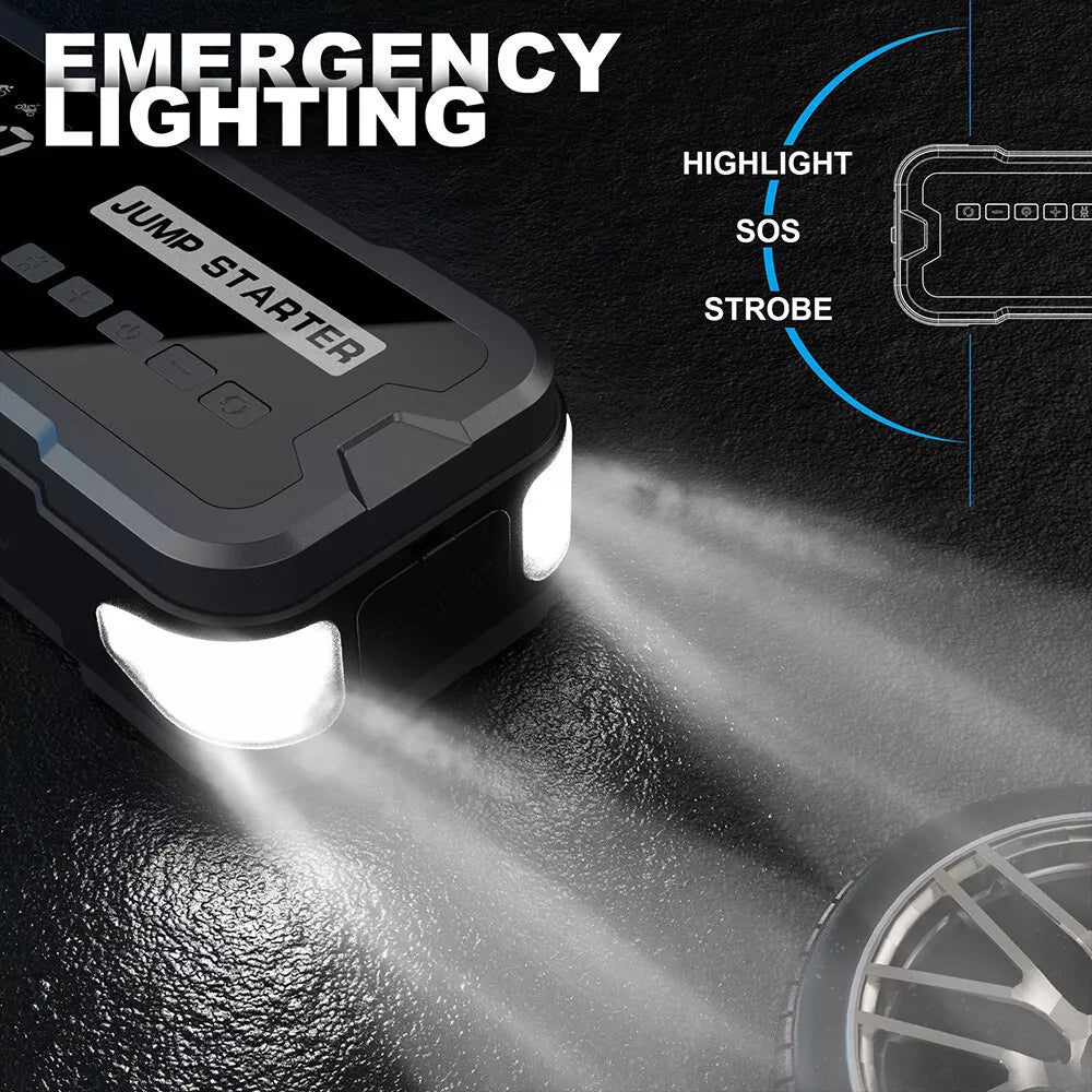 4 in 1 Portable Jump Starter with Air Pump Pro