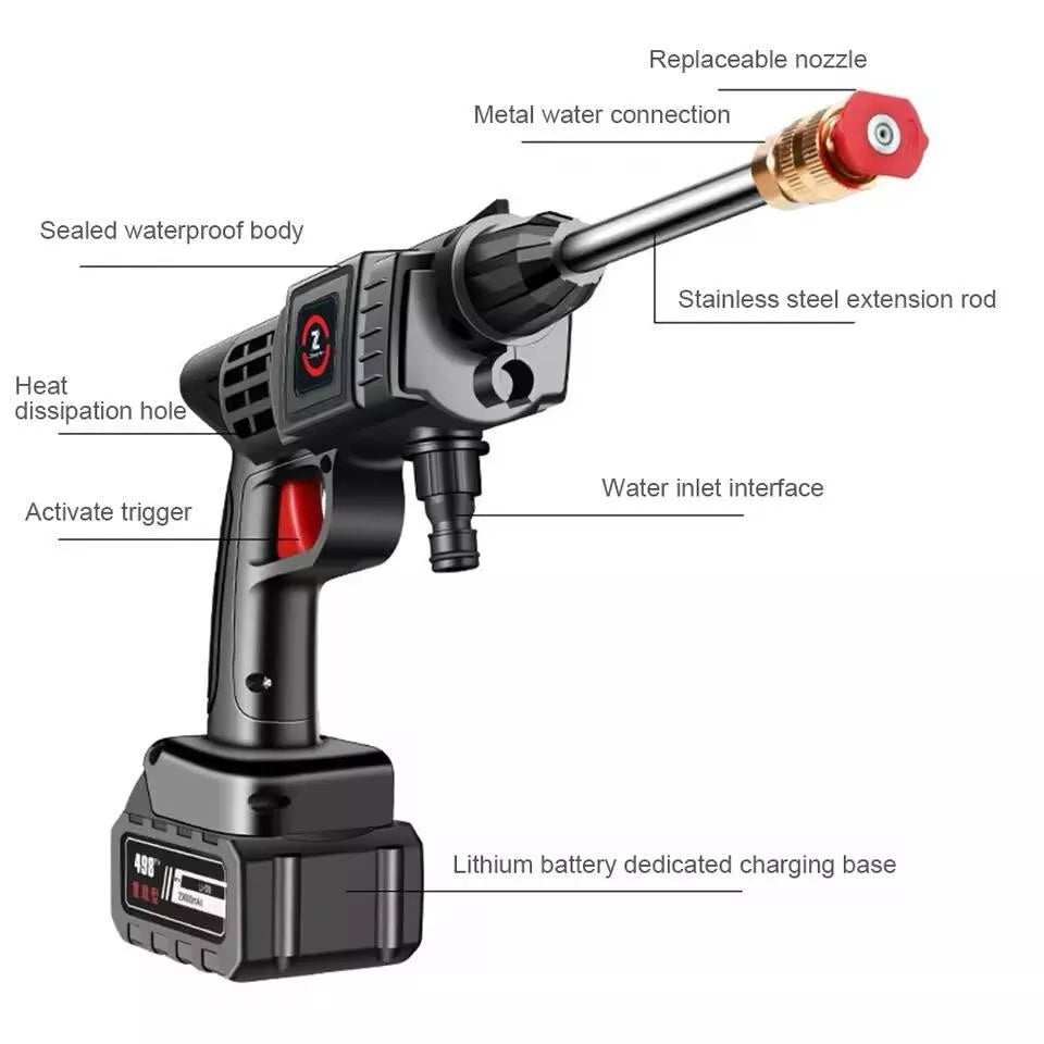 Cordless High Pressure Washer with 2 Batteries