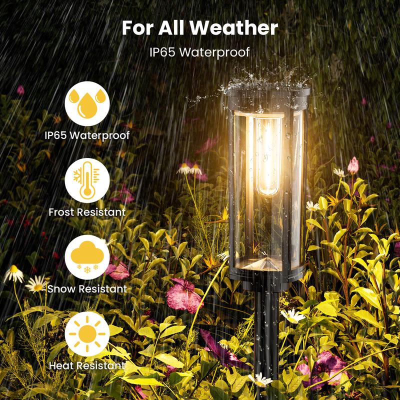 (Worldwide FreeShipping)Solar Pathway Lights Outdoor, Bright Solar Path Lights Outside Garden Lights IP65 Waterproof, Solar Walkway Lights Solar Powered Landscape Lights for Driveway Lawn Patio Sidewalk Yard