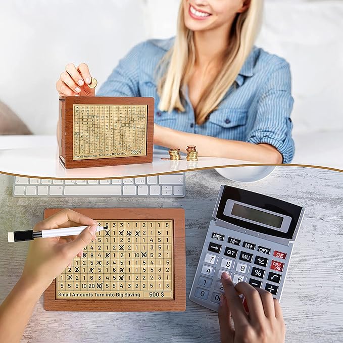 🔥Promotion Save- 49% OFF🔥-Cash Vault Wooden Savings Box🎁