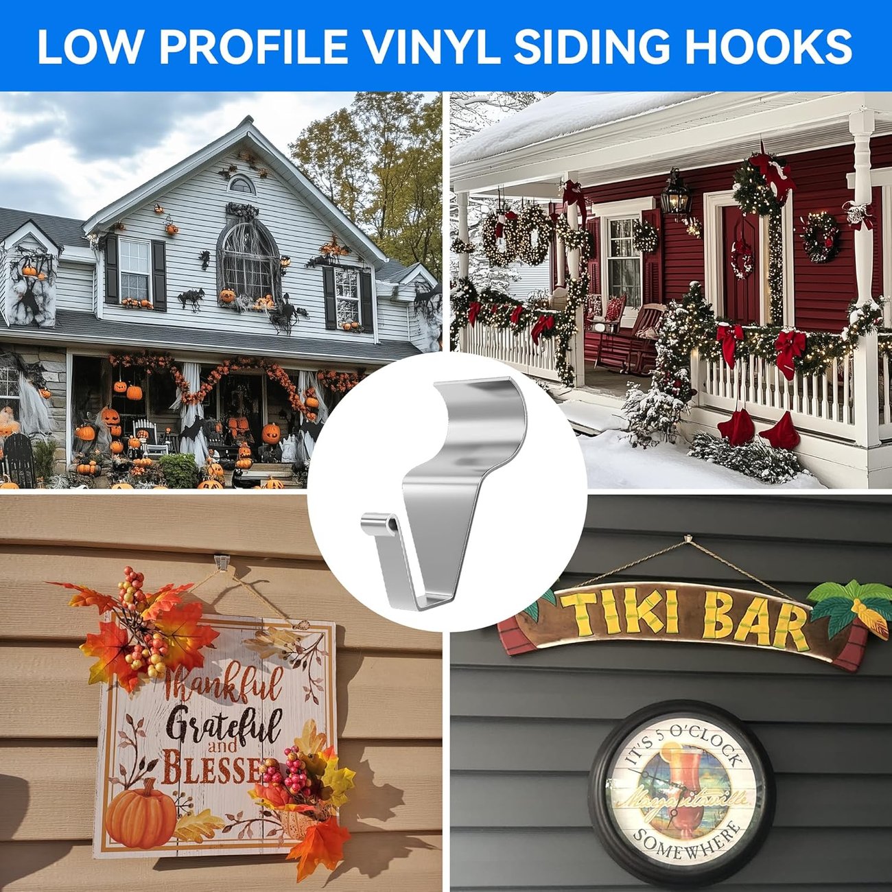 ✨Invisible Vinyl Siding Hooks - Effortless Hanging, Tidy Walls