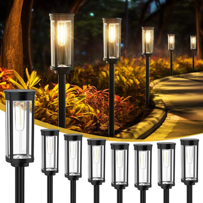 (Worldwide FreeShipping)Solar Pathway Lights Outdoor, Bright Solar Path Lights Outside Garden Lights IP65 Waterproof, Solar Walkway Lights Solar Powered Landscape Lights for Driveway Lawn Patio Sidewalk Yard