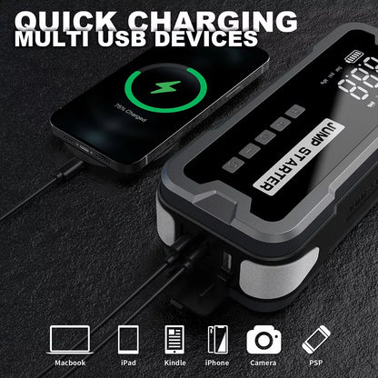 4 in 1 Portable Jump Starter with Air Pump Pro