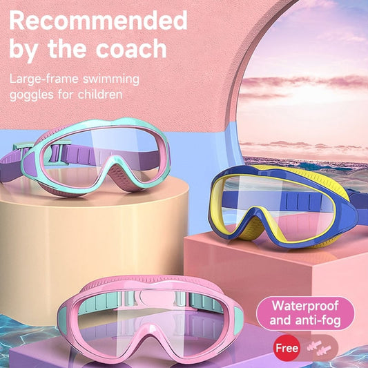 🏊‍♀️Last Day Promotion 49% OFF-HD children's large frame waterproof and anti-fog swimming goggles🏊‍♀️
