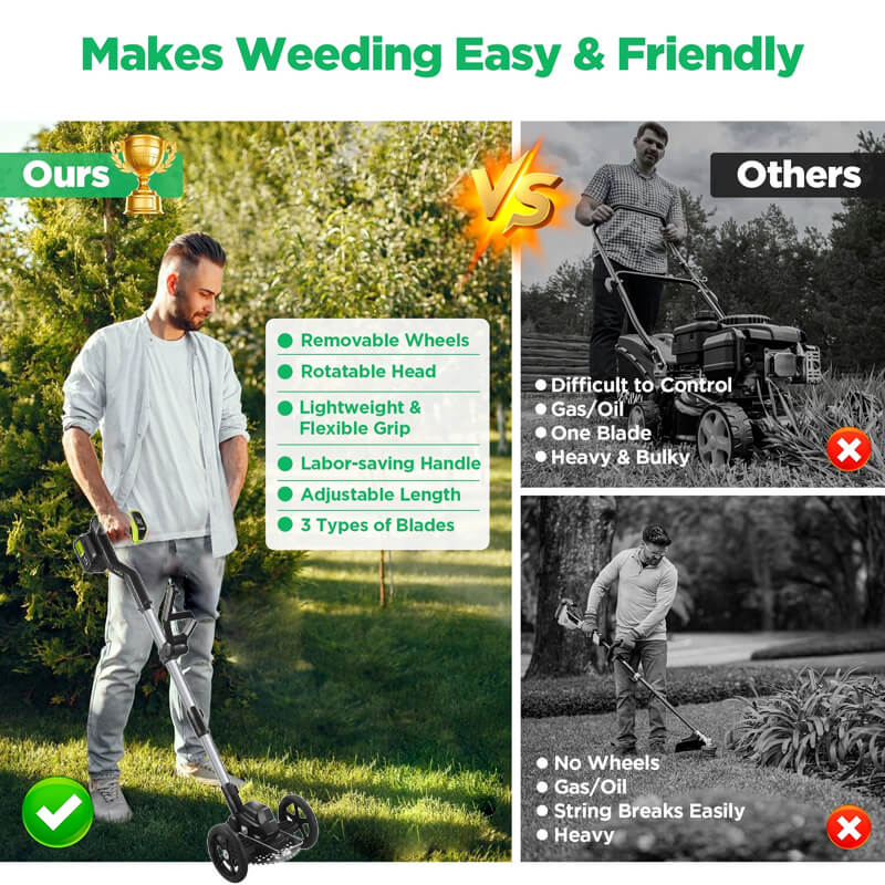 3 in 1 Cordless Weed Eater Pro